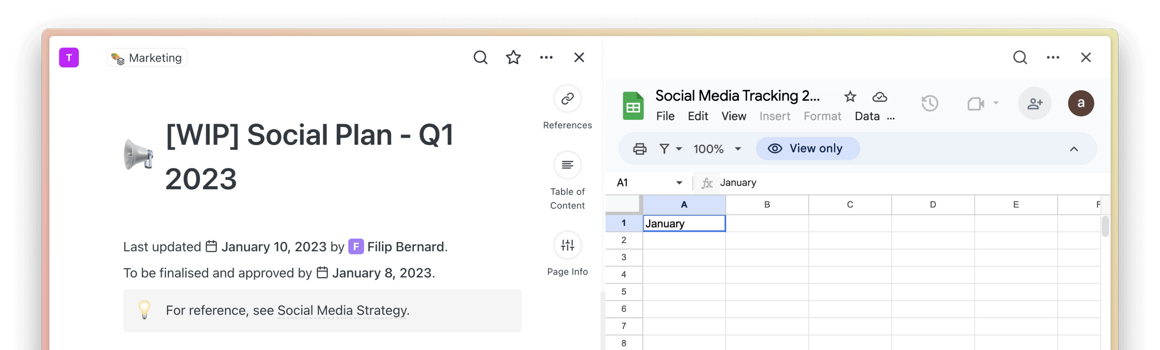 Screenshot showing integrations in Saga.